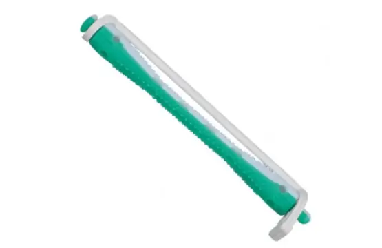 Eurostil Bigudi Plástico Largo Blanco Verde 12ud N7